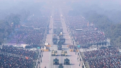Glimpses of Full Dress Rehearsal of Republic Day Parade 2023, at Kartavya Path, in New Delhi on Monday. (PIB) Glimpses of Full Dress Rehearsal of Republic Day Parade 2023, at Kartavya Path, in New Delhi on Monday. (PIB)