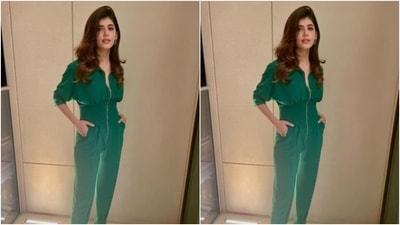 Sanjana wore her tresses open in wavy curls with a side part a she posed for the pictures. “Thought I knew a great host until Kendall Jenner threw us a 818 Tequila rager at the stunning rooftop of the Atlantis The Royal. T’was a night for keeps,” she wrote in the caption. (Instagram/@sanjanasanghi96) Sanjana wore her tresses open in wavy curls with a side part a she posed for the pictures. “Thought I knew a great host until Kendall Jenner threw us a 818 Tequila rager at the stunning rooftop of the Atlantis The Royal. T’was a night for keeps,” she wrote in the caption. (Instagram/@sanjanasanghi96)
