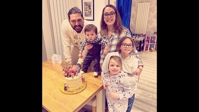 Yuvraj Singh with wife Hazel Keech and son Orion. (Instagram/@yuvisofficial) Yuvraj Singh with wife Hazel Keech and son Orion. (Instagram/@yuvisofficial)