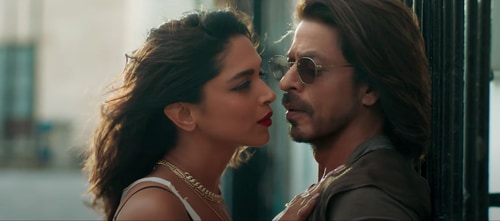 Deepika Padukone and Shah Rukh Khan in Pathaan. Deepika Padukone and Shah Rukh Khan in Pathaan.