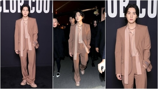 BTS Suga (Min Yoon-gi) moment at Louis Vuitton Men's Fashion Show 2021 