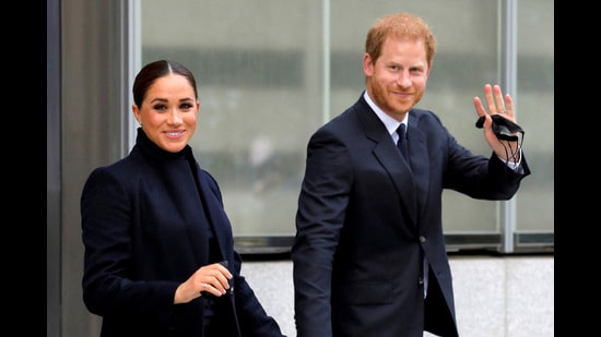 Britain's Prince Harry and Meghan, Duke and Duchess of Sussex. (REUTERS)