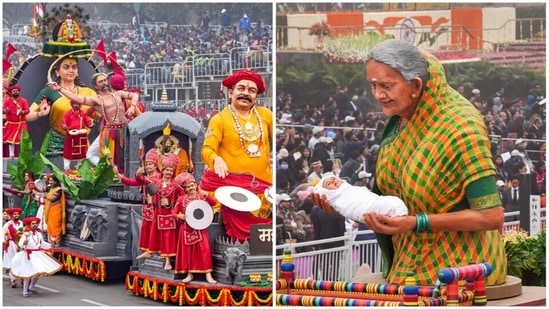 Republic Day is being celebrated with great fervour across the country. 17 states and Union Territories showcase tableau at the 74th Republic Day parade at Kartavya Path, the revamped British boulevard, which was earlier known as Rajapth.(PTI)