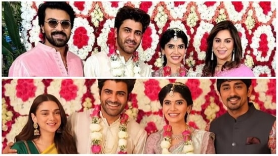 Stars from Telugu film industry were part of Sharwanand's engagement ceremony.