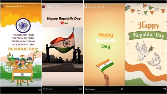 Malaika Arora, Priyanka Chopra, Kareena Kapoor and Sonam Kapoor wish Happy Republic Day. (Instagram)