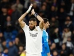 Soccer Football - Copa del Rey - Quarter Final - Real Madrid v Atletico Madrid - Santiago Bernabeu, Madrid, Spain - January 26, 2023 Real Madrid's Karim Benzema celebrates after the match REUTERS/Susana Vera