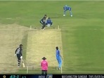 Washington Sundar took a brilliant catch off Chapman