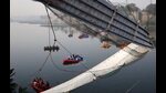 In March 2022, Oreva group, a company which specialises in making clocks, home appliances and e-bikes, was given the contract to repair, renovate, maintain and operate the “Jhulto Pul”, or suspension bridge, originally built in 1879, for a period of 15 years (PTI) In March 2022, Oreva group, a company which specialises in making clocks, home appliances and e-bikes, was given the contract to repair, renovate, maintain and operate the “Jhulto Pul”, or suspension bridge, originally built in 1879, for a period of 15 years (PTI)