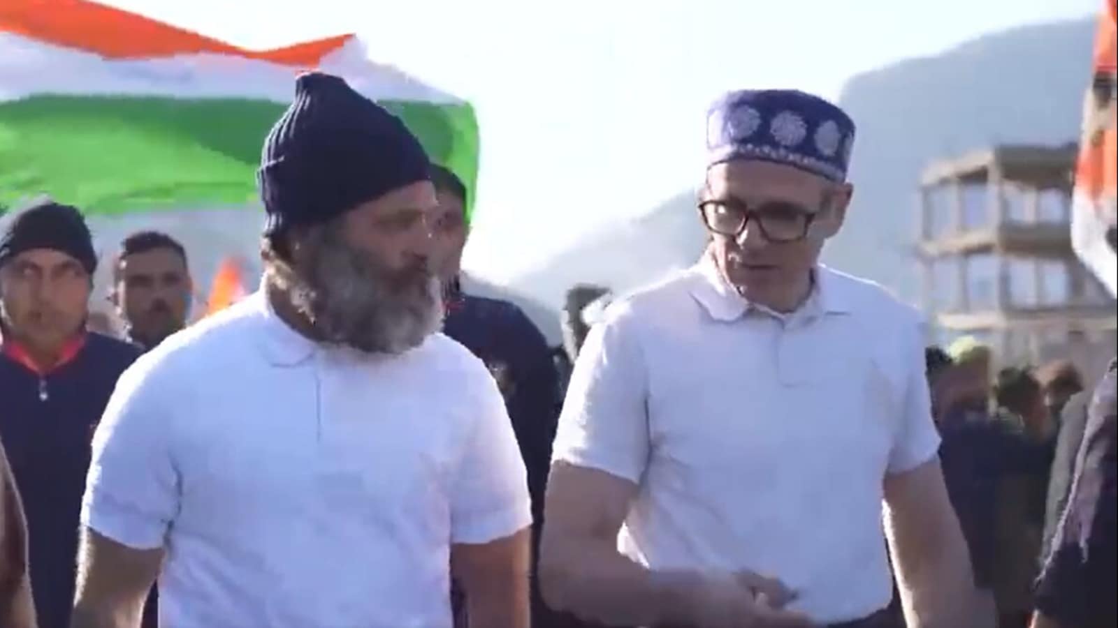 Omar Abdullah joins Rahul Gandhi, Cong' Bharat Jodo Yatra in J&K