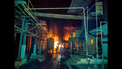 Almost 22 days after eight labourers suffered burn injuries after molten iron fell on them in a factory at Bilga village of Sahnewal, the police lodged an FIR against the owner on Thursday. (HT file photo for representation) Almost 22 days after eight labourers suffered burn injuries after molten iron fell on them in a factory at Bilga village of Sahnewal, the police lodged an FIR against the owner on Thursday. (HT file photo for representation)
