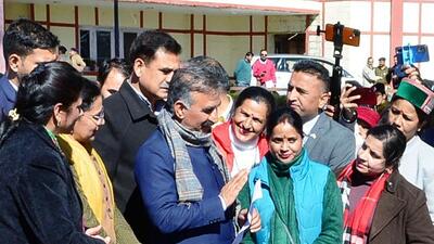 Himachal Pradesh chief minister Sukhvinder Singh Sukhu during a meeting with a delegation of ASHAs’ union in Shimla on Friday. (ANI) Himachal Pradesh chief minister Sukhvinder Singh Sukhu during a meeting with a delegation of ASHAs’ union in Shimla on Friday. (ANI)