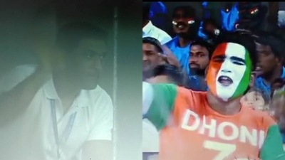 MS Dhoni (left)