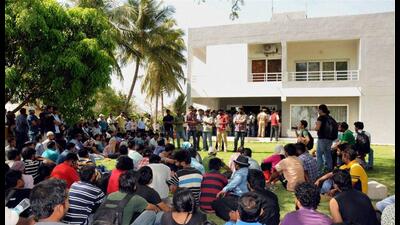 The screenings of the documentary and the feature film by the Student Federation of India and the Akhil Bharatiya Vidyarthi Parishad (ABVP) respectively late on Thursday triggered mild tension on the campus of the university. (PTI) The screenings of the documentary and the feature film by the Student Federation of India and the Akhil Bharatiya Vidyarthi Parishad (ABVP) respectively late on Thursday triggered mild tension on the campus of the university. (PTI)
