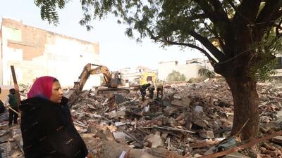The site of the Lucknow building collapse. (Deepak Gupta/HT) The site of the Lucknow building collapse. (Deepak Gupta/HT)