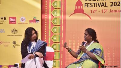 Transgender activist Anindya Hajra in conversation with transgender activist and author Akkai Padmashali about their memoir A Small Step in a Long Journey. (Courtesy AKLF) Transgender activist Anindya Hajra in conversation with transgender activist and author Akkai Padmashali about their memoir A Small Step in a Long Journey. (Courtesy AKLF)
