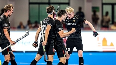 Germany players celebrate after stunning comeback win vs Australia (Hockey India/Twitter)