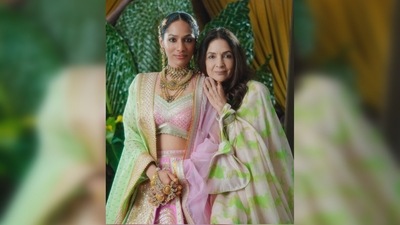 Masaba Gupta's mother and veteran actor Neena Gupta shared a picture with her daughter on her Instagram handle and captioned it, “Aaj beti ki shaadi huee dil mein ajeeb see shanti khushi abhaar aur pyaar umda hai sharing with you friends.” (Instagram/@neena_gupta) Masaba Gupta's mother and veteran actor Neena Gupta shared a picture with her daughter on her Instagram handle and captioned it, “Aaj beti ki shaadi huee dil mein ajeeb see shanti khushi abhaar aur pyaar umda hai sharing with you friends.” (Instagram/@neena_gupta)