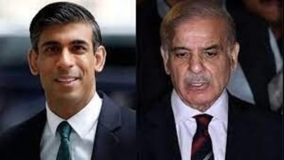 UK PM Rishi Sunak and Pakistan PM Shehbaz Sharif UK PM Rishi Sunak and Pakistan PM Shehbaz Sharif