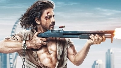 Shah Rukh Khan is seen in an action-packed avatar in Pathaan. Shah Rukh Khan is seen in an action-packed avatar in Pathaan.