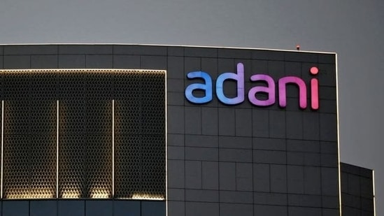 The logo of the Adani Group is seen on the facade of one of its buildings on the outskirts of Ahmedabad, India. (File image)(REUTERS)