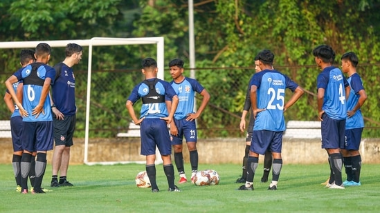 Kids during a training session at the RFYC football academy in Navi Mumbai( RYFC)