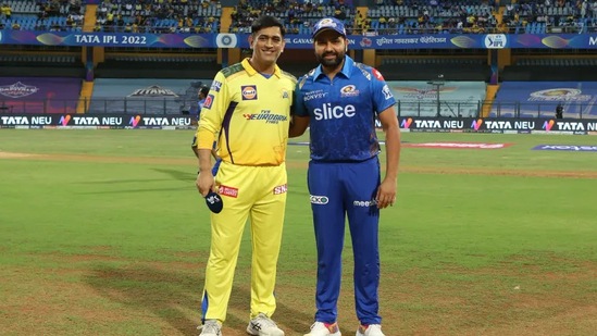 MS Dhoni with Rohit Sharma(IPL)