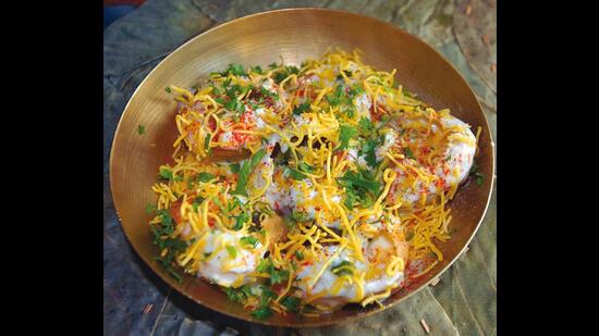 The dahi puri at Mumbai restaurant Soam uses puris made in-house from a mix of sooji and atta. (Soam) The dahi puri at Mumbai restaurant Soam uses puris made in-house from a mix of sooji and atta. (Soam)