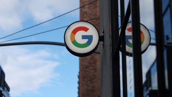 The logo of Google LLC is seen at the Google Store Chelsea in New York City, U.S.(REUTERS)
