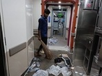 IAS officer Awanish Sharan shared the photograph on Twitter showing litter strewn on the floor of the train. (Twitter) IAS officer Awanish Sharan shared the photograph on Twitter showing litter strewn on the floor of the train. (Twitter)