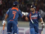 File photo of MS Dhoni (L) and Sachin Tendulkar (R)(Getty Images) File photo of MS Dhoni (L) and Sachin Tendulkar (R)(Getty Images)