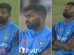 Hardik Pandya was a range of emotions during that wild Arshdeep Singh over.(Screengrab) Hardik Pandya was a range of emotions during that wild Arshdeep Singh over.(Screengrab)