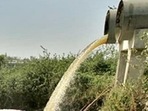 As many as 27 dyeing units were caught dumping untreated industrial waste in the municipal corporation’s (MC) sewer lines during an inspection conducted by a joint committee of different departments formed under Buddha Nullah rejuvenation project. (HT File Photo) As many as 27 dyeing units were caught dumping untreated industrial waste in the municipal corporation’s (MC) sewer lines during an inspection conducted by a joint committee of different departments formed under Buddha Nullah rejuvenation project. (HT File Photo)