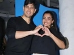 Sidharth Malhotra with Rashmika Mandanna at the Mission Majnu party in Mumbai. Sidharth Malhotra with Rashmika Mandanna at the Mission Majnu party in Mumbai.
