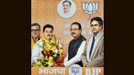 Tripura CPI(M) leader Moboshar Ali and Former Tripura TMC chief Subal Bhowmik join BJP in the presence of Tripura Chief Minister Manik Saha, BJP leader Sambit Patra, at party Headquarters, in New Delhi on Friday. (Ayush Chopra) Tripura CPI(M) leader Moboshar Ali and Former Tripura TMC chief Subal Bhowmik join BJP in the presence of Tripura Chief Minister Manik Saha, BJP leader Sambit Patra, at party Headquarters, in New Delhi on Friday. (Ayush Chopra)