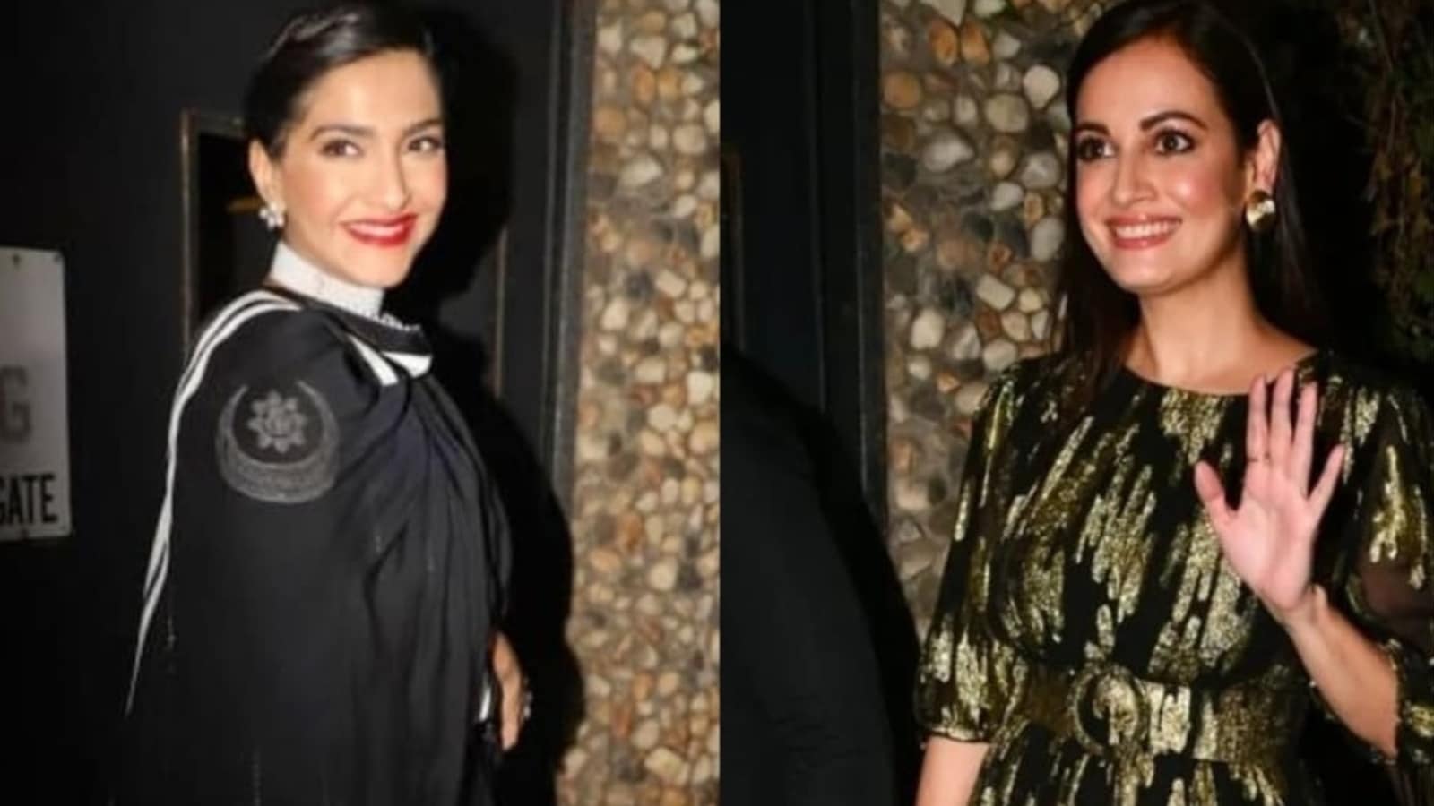 Sonam Kapoor, Dia Mirza look stunning in black ethnic looks at Masaba Gupta, Satyadeep Misra’s wedding bash. See pics