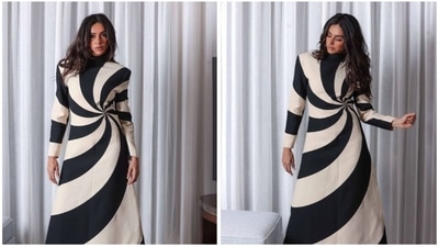 Shibani Dandekar and her beau Farhan Akhtar are currently in Dubai, having a gala time vacationing and attending events. Shibani, who never fails to impress the fashion gods with her wardrobe choices, glammed up for the opening of Nobu Dubai in a swirly print Gucci dress. (Instagram/@shibanidandekar) Shibani Dandekar and her beau Farhan Akhtar are currently in Dubai, having a gala time vacationing and attending events. Shibani, who never fails to impress the fashion gods with her wardrobe choices, glammed up for the opening of Nobu Dubai in a swirly print Gucci dress. (Instagram/@shibanidandekar)