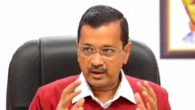 Delhi Chief Minister Arvind Kejriwal addresses the media in New Delhi on Saturday. (PTI)