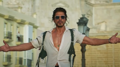 Pathaan box office: Shah Rukh Khan in still from the film. Pathaan box office: Shah Rukh Khan in still from the film.