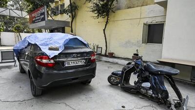 The vehicles involved in the accident. (Raj K Raj/HT Photo) The vehicles involved in the accident. (Raj K Raj/HT Photo)