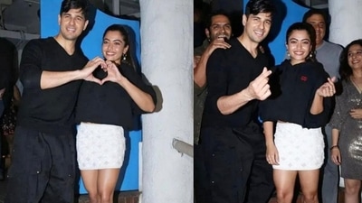 Sidharth Malhotra with Rashmika Mandanna at the Mission Majnu party in Mumbai. Sidharth Malhotra with Rashmika Mandanna at the Mission Majnu party in Mumbai.