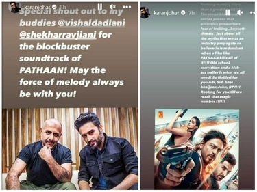 Karan Johar shared a note on the success of Pathaan. Karan Johar shared a note on the success of Pathaan.