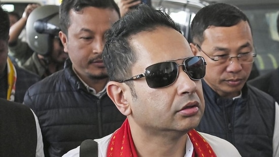 Tipraha Indigenous Progressive Regional Alliance chief Pradyot Manikya Deb Barma.(PTI)