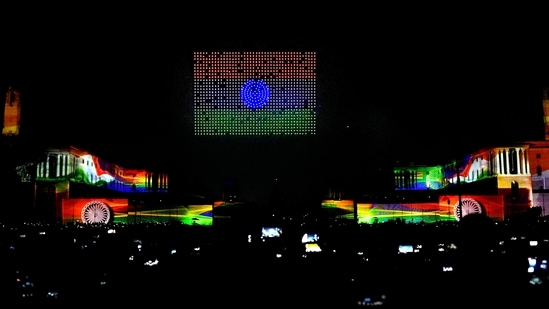 For the first time, a 3D anamorphic projection will be organised during Beating Retreat Ceremony on the facade of the North and South Block. (PTI)