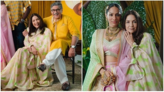 Neena Gupta is the epitome of elegance in stunning saree for Masaba's wedding(Instagram/@Neenagupta)