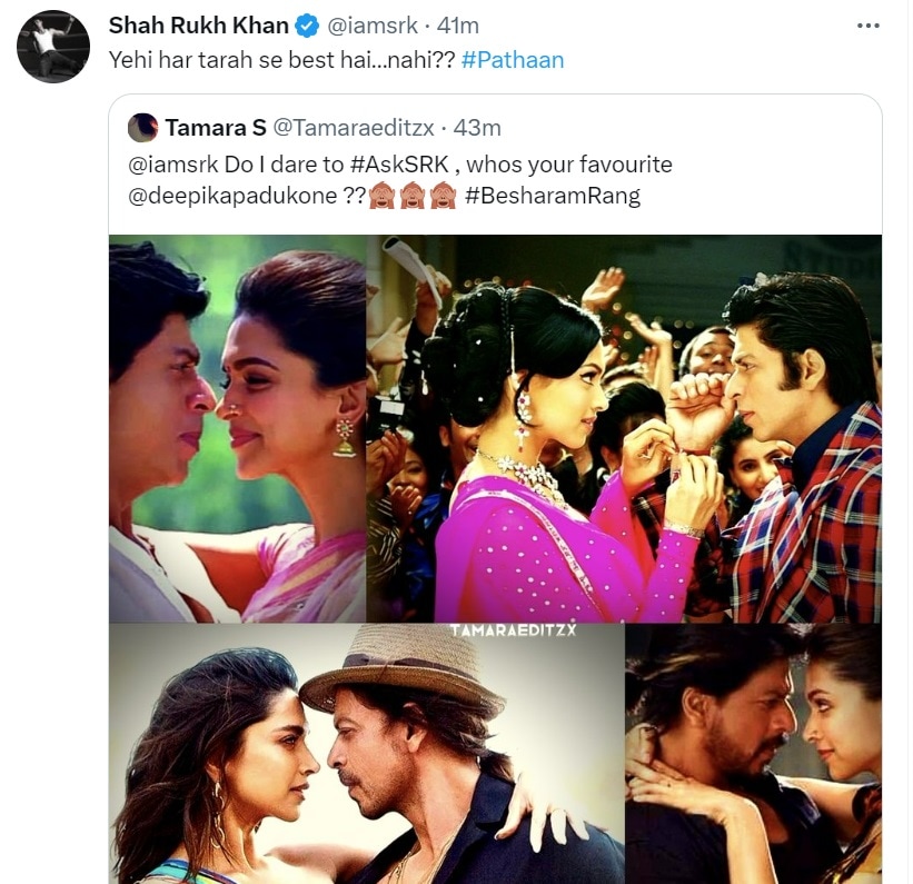 Shah Rukh Khan revealed his favourite female co-star.