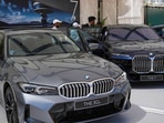 BMW cars on display during the launch event of BMW X1 SUV in Bengaluru on Saturday, (PTI) BMW cars on display during the launch event of BMW X1 SUV in Bengaluru on Saturday, (PTI)