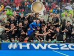 German players celebrate with trophy after beating Belgium in the 2023 Men's FIH Hockey World Cup final(PTI) German players celebrate with trophy after beating Belgium in the 2023 Men's FIH Hockey World Cup final(PTI)
