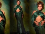 Bhumi Pednekar flaunts her toned abs in sultry emerald green cut-out gown (Instagram/@bhumipednekar) Bhumi Pednekar flaunts her toned abs in sultry emerald green cut-out gown (Instagram/@bhumipednekar)