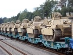 US Army Abrams tanks of the 2nd Brigade 69th Regiment 2nd Battalion. In response to a request for comment, Air Force Brigadier General Patrick Ryder said in a statement that military competition with China is a central challenge.(AFP/image for representation) US Army Abrams tanks of the 2nd Brigade 69th Regiment 2nd Battalion. In response to a request for comment, Air Force Brigadier General Patrick Ryder said in a statement that military competition with China is a central challenge.(AFP/image for representation)