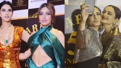 Bhumi Pednekar, Vaani Kapoor, Raveena Tandon and Rekha at a recent event. Bhumi Pednekar, Vaani Kapoor, Raveena Tandon and Rekha at a recent event.